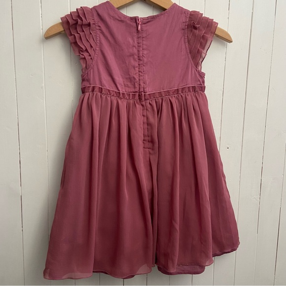 Mexx dusty rose ruffle dress Sz 7 - Picture 2 of 16